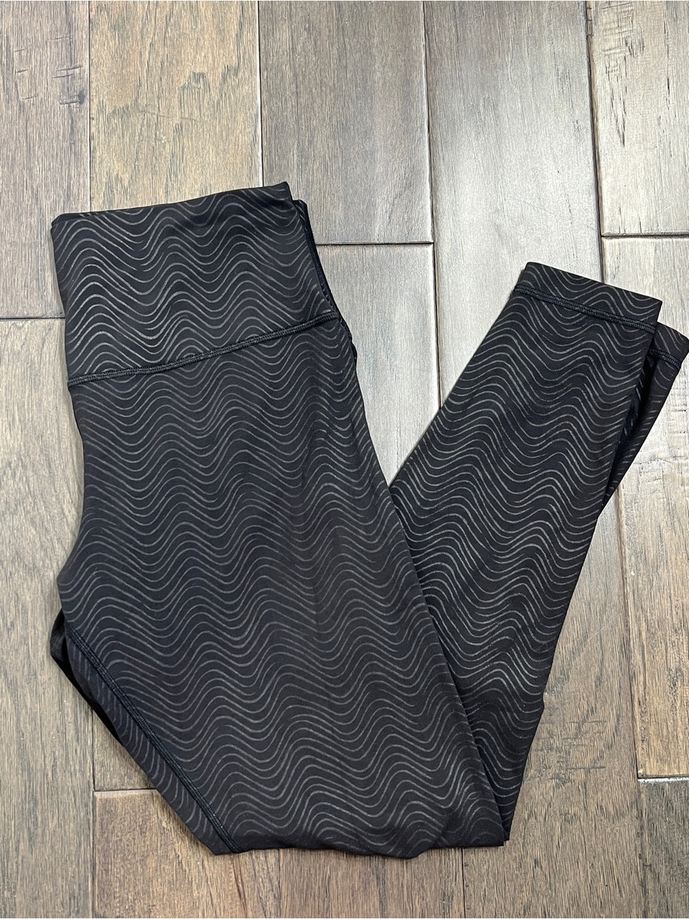 Lululemon Align High-Rise Pant 28" Aqueous Emboss Black Leggings Size 12